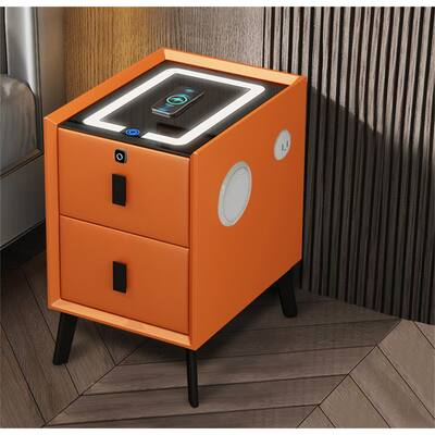 2 Drawer Smart Multi-functional Nightstand with Charging Station
