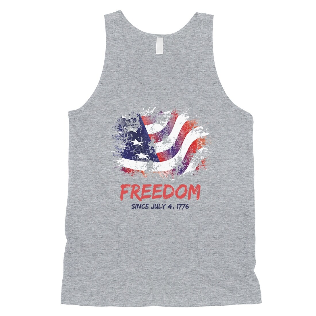Shop Freedom Since July 4th Tank Top Grey Graphic Workout Tanks