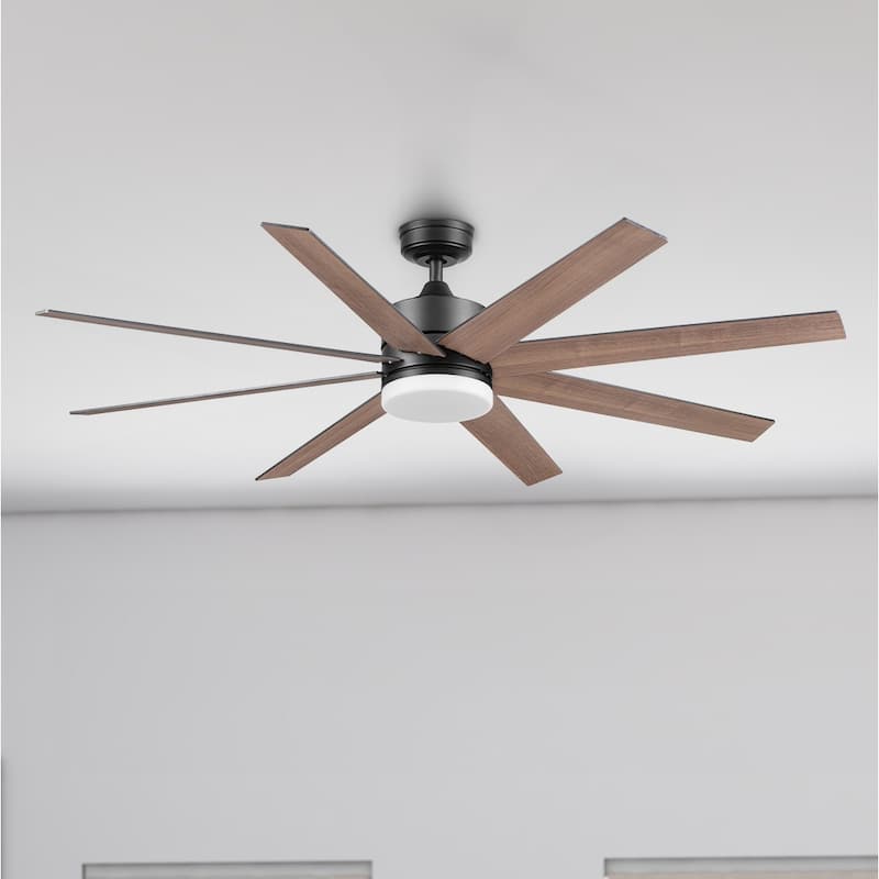 62" Honeywell Kildee Outdoor Ceiling Fan with Color Changing Light, Remote Control - 62 Inches