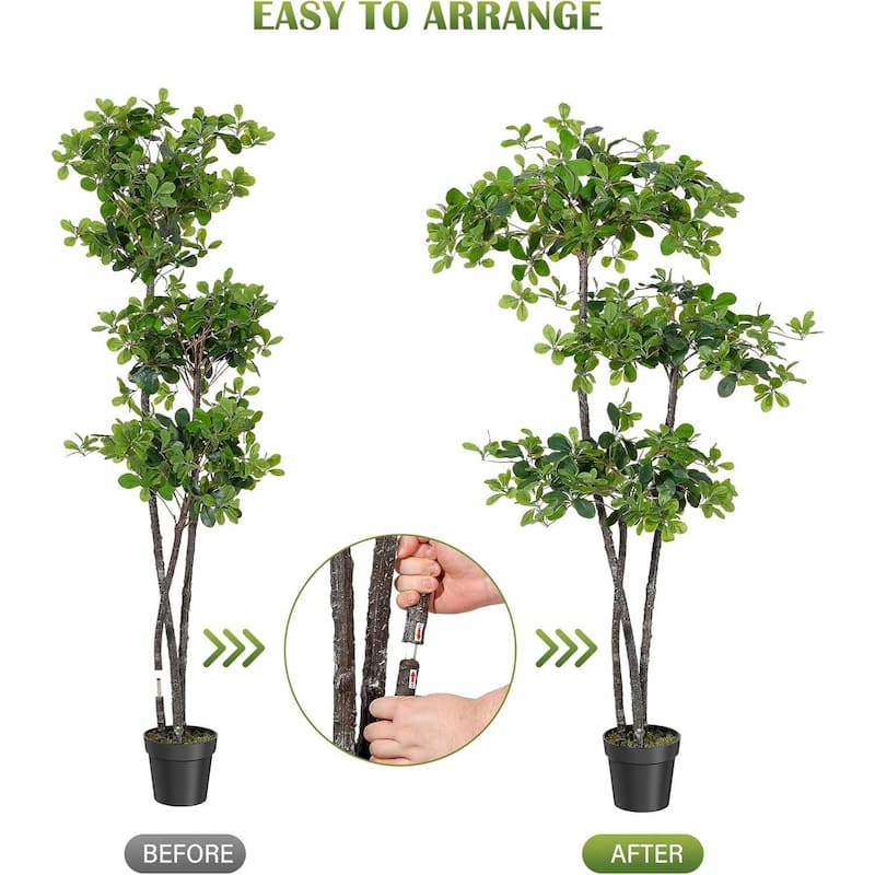 Artificial Olive Tree Plants with LED Lights in Plastic Pot
