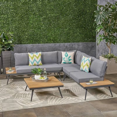 Outdoor 4-Person Seating Group with Thick Cushions - Patio Sofa Set - All-Weather Garden Lounge Furniture (Table Not Included)