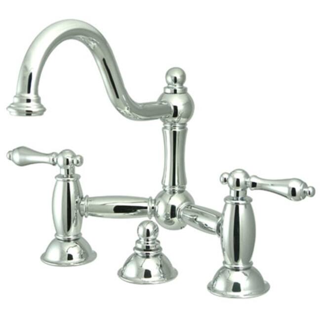 Elements Of Design Double Handle 8" Center Bridge Bathroom Faucet with - Chrome