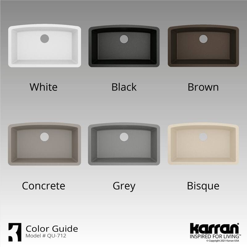 Karran Undermount Quartz Double Bowl Kitchen Sink