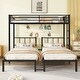 preview thumbnail 1 of 7, Metal Detachable Bunk Beds for 3, Twin XL over Twin & Twin Bunk Bed Metal Triple Bunk Beds,Black