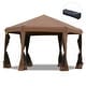 preview thumbnail 2 of 16, Outsunny 13' x 11' Hexagonal Pop Up Gazebo, Heavy Duty Outdoor Canopy Tent