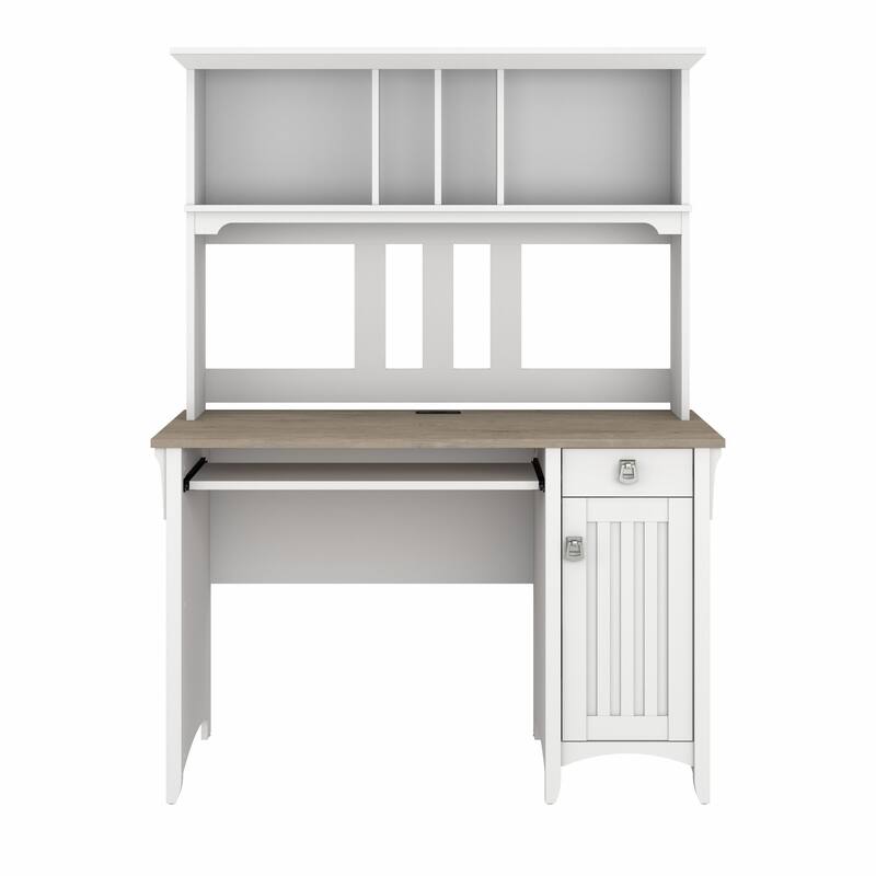 Bush Furniture Salinas Small Computer Desk with Storage Hutch