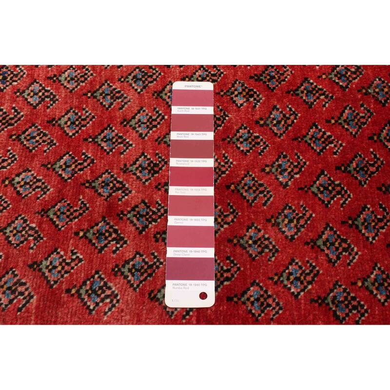 ECARPETGALLERY Hand-knotted Andelz Red Wool Rug - 2'8 x 11'4