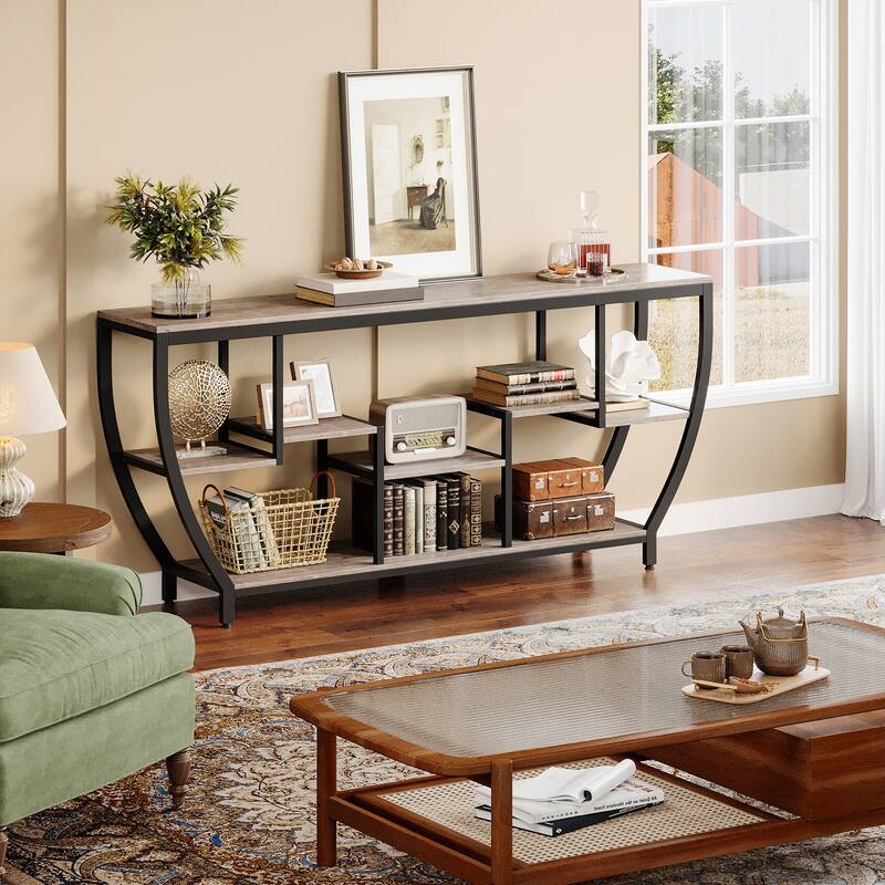 Mid Century Modern TV Stand for 75+ Inch TV, 70.9-In Entertainment Center for Living Room