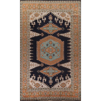 Palace Size Geometric Viss Indian Large Area Rug Handmade Wool Carpet - 11'11"x 17'8"