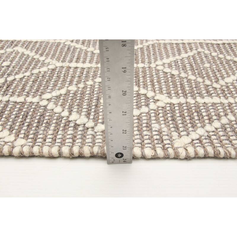 ECARPETGALLERY Braid weave Sienna Brown Wool Rug - 4'11 x 8'0