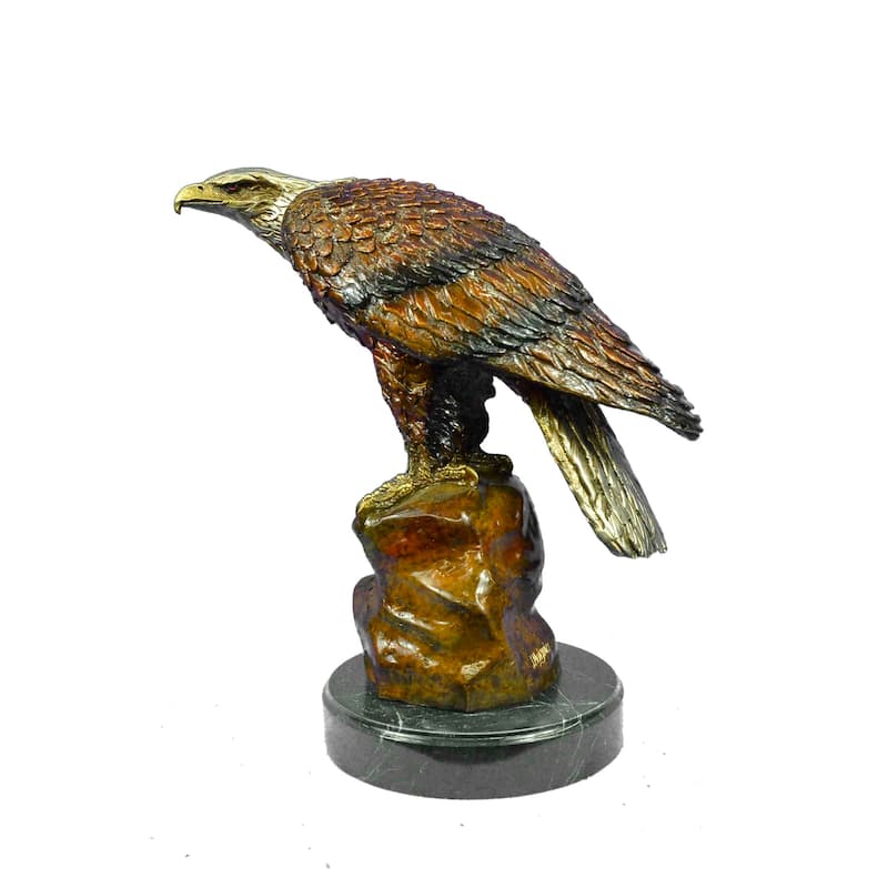 Bald Eagle Bronze Sculpture,Finest European Casting Statue Home Decor Sale