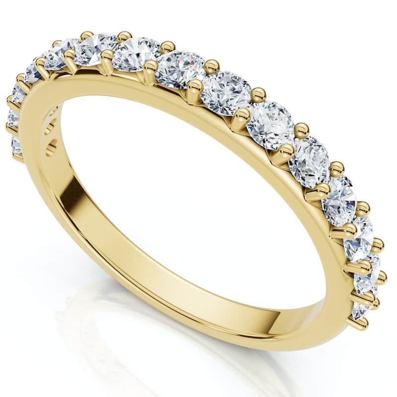 Bliss Diamond 1/2Ct Diamond Anniversary Wedding Ring Gold Lab Grown EF/VS - 7.5 - Yellow