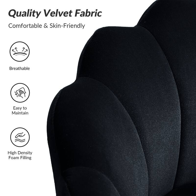 Xabier Cute Modern Upholstered Barrel Chair Accent Chair with Tufted Back Set of 2 by HULALA HOME