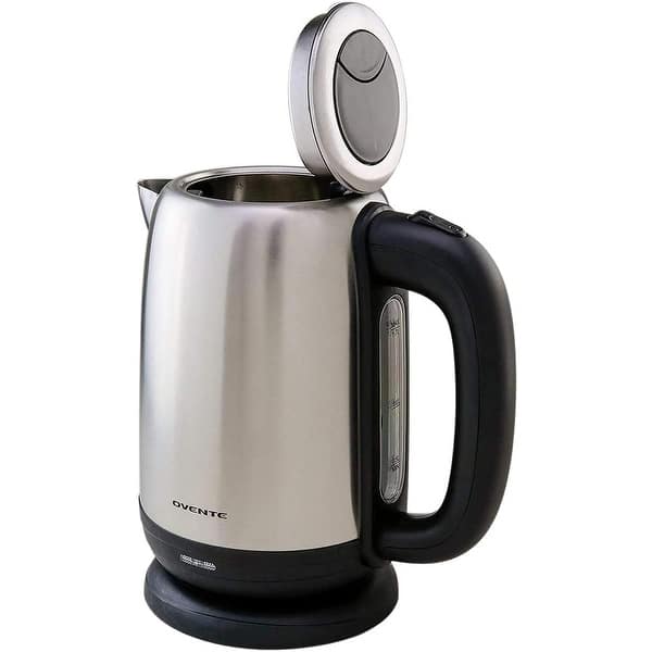 Ovente Electric Stainless Steel Kettle 1.7L with One Press Open Lid, Silver  KS27S - Bed Bath & Beyond - 23177503