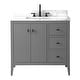 preview thumbnail 53 of 95, Vanity Art 36" Single Sink Bathroom Vanity Cabinet with Engineered Marble Countertop