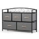 preview thumbnail 2 of 6, Crestlive Products Wide 5-drawer Storage Cube Dresser with Fabric Bins
