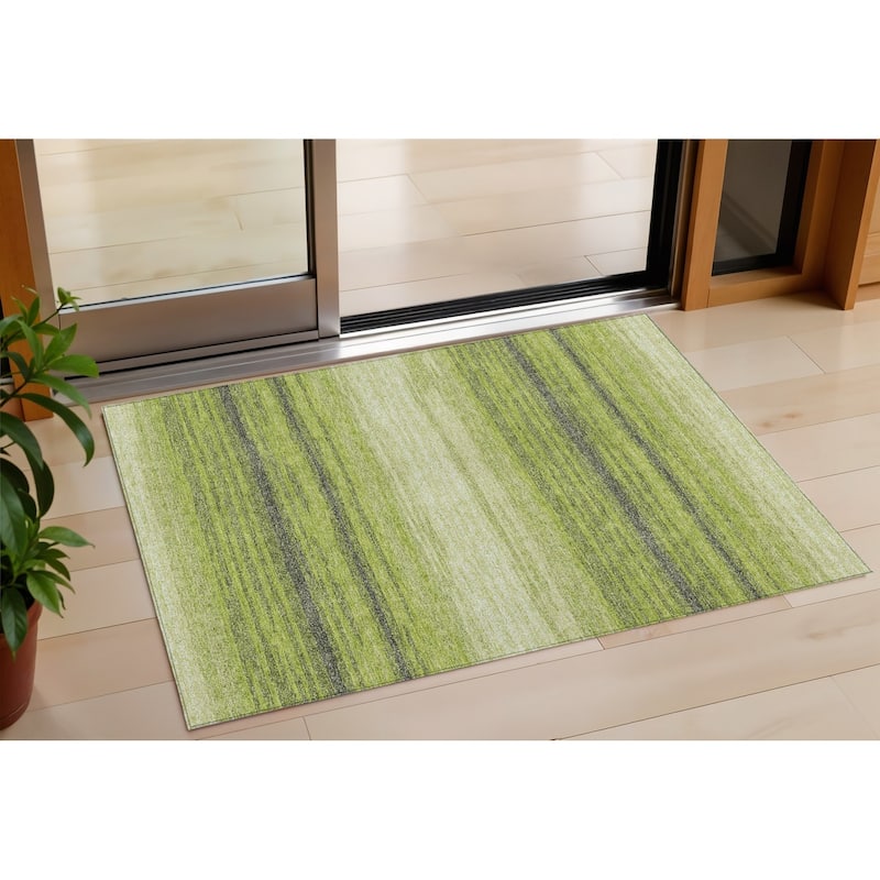 HomeRoots Abstract Transitional Rectangle Outdoor Rug - 3' x 5'
