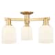 Option Brushed Brass / Gloss White Shade