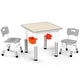 preview thumbnail 5 of 12, Wood Grain Table Kids Table & Chair Set with Adjustable Height Grey