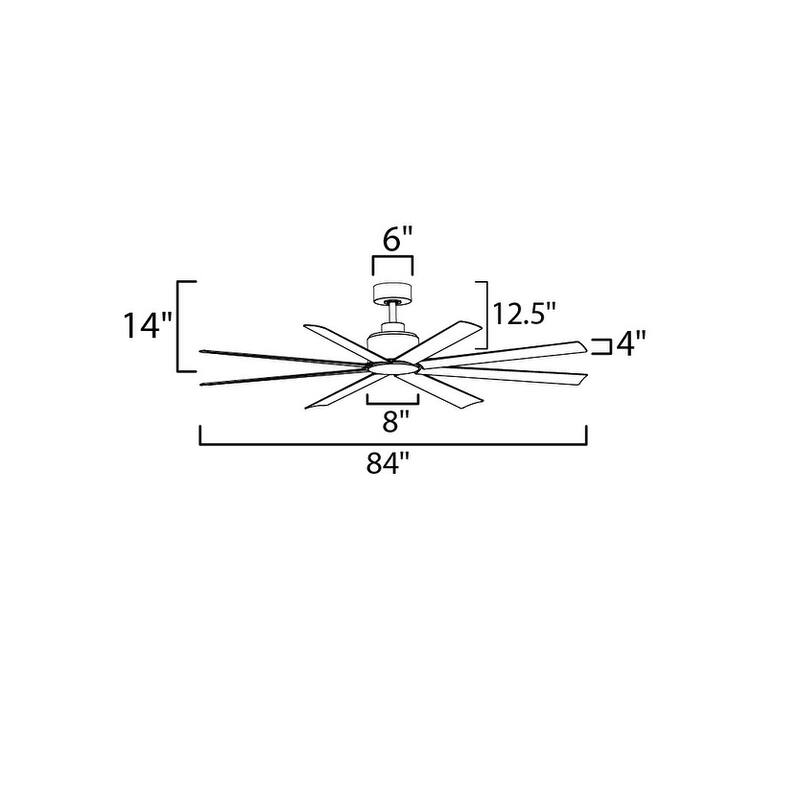 Maxim 88768 Condor 84" 8 Blade Indoor / Outdoor Ceiling Fan