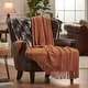 preview thumbnail 40 of 77, Chanasya Textured Boho Knit Throw Blanket With Tassels 50 x 65 Inches - Cashew