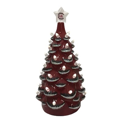 14 inch South Carolina Ceramic Tree - red