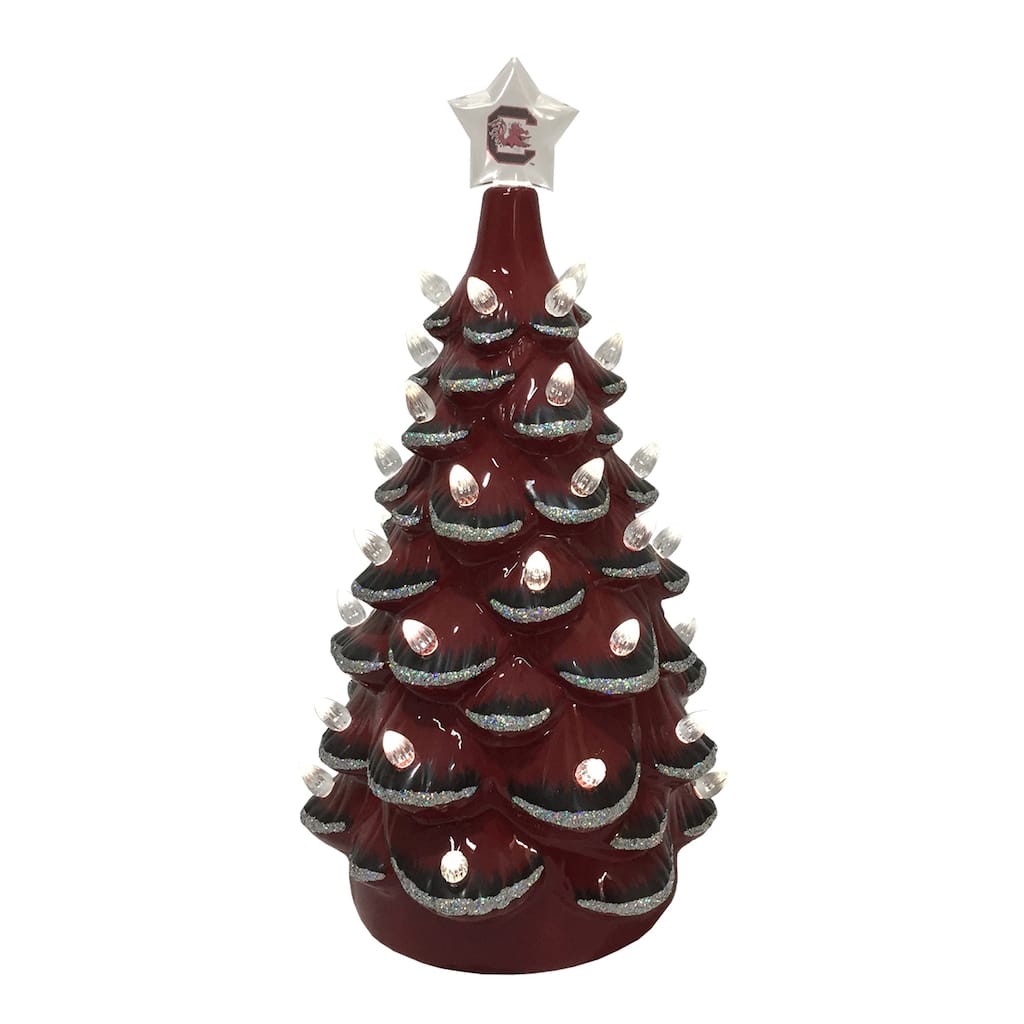 14 inch South Carolina Ceramic Tree - red