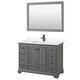 Option Dark Gray / Carrara Cultured Marble Top / Matte