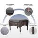 preview thumbnail 13 of 34, Outdoor Patio Ottoman with Seat Cushion