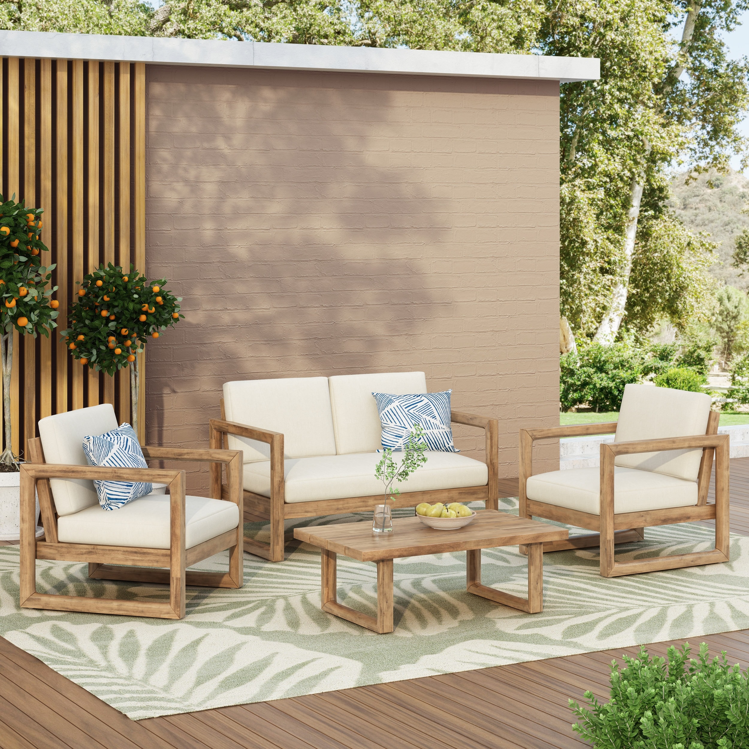Acacia wood conversation new arrivals set