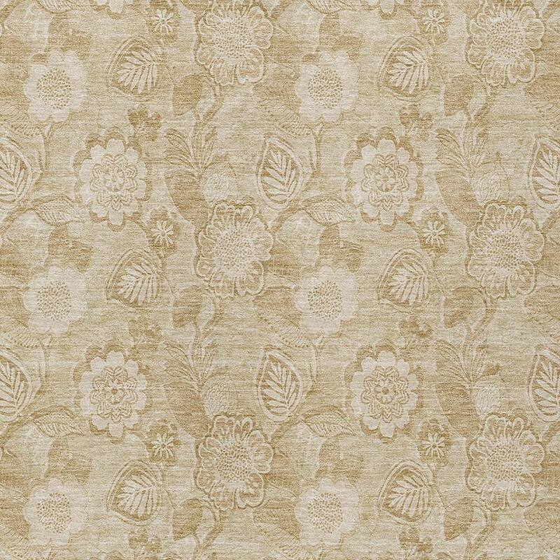 HomeRoots Floral Transitional Rectangle Outdoor Rug