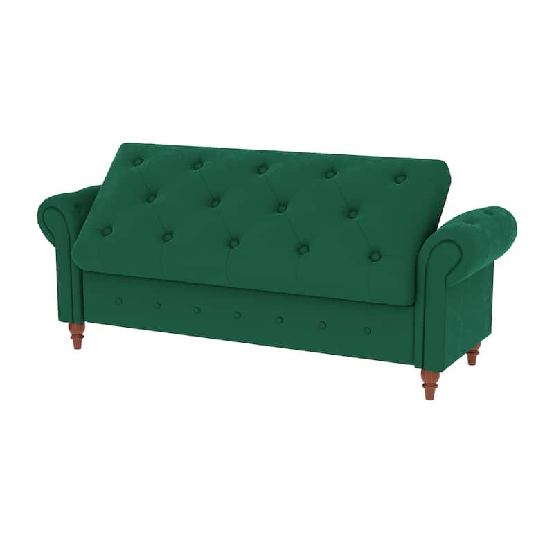 Modern Storage Bench Bed Bench with Rolled Arms