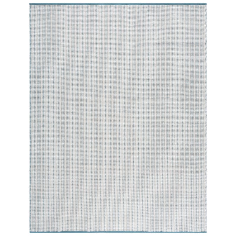 SAFAVIEH Handmade Vermont Muniba Wool & Cotton Rug - 8' x 10' - Turquoise/Ivory