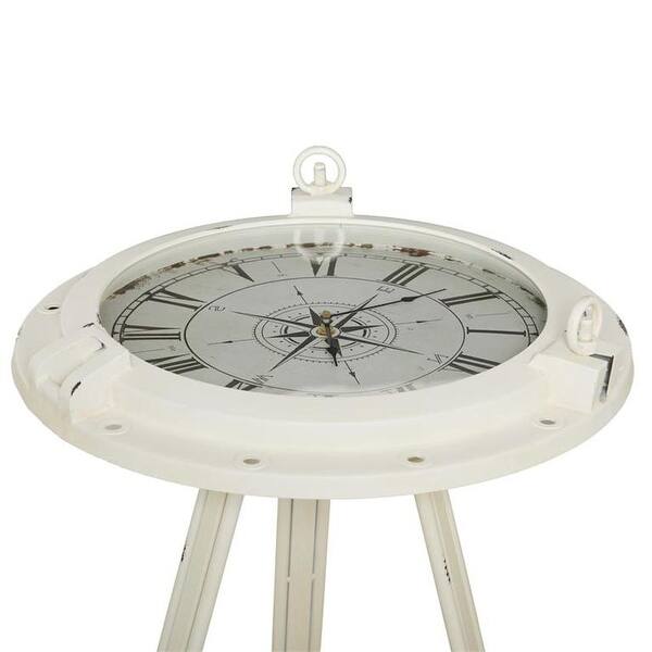 Industrial Metal Round Clock Coffee Table Overstock 20483534
