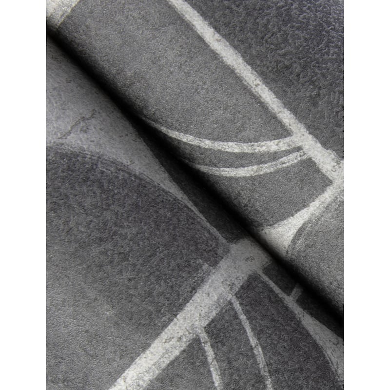 A-Street Prints Baxter Charcoal Semicircle Mosaic Wallpaper