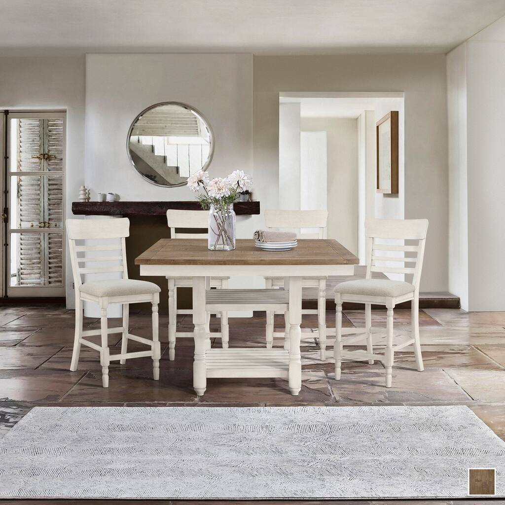 Hadley Wood 5-Piece Counter Height Dining Set