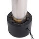 preview thumbnail 5 of 20, Hilliard 46" tall Stainless Steel and Black Patio Fountain, LED Lights - 12" x 47"