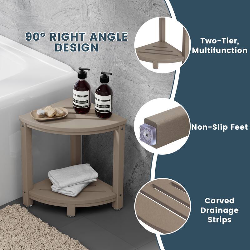 Anapolis Poly Corner Shower Bench