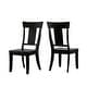preview thumbnail 5 of 18, Eleanor Black Farmhouse Trestle Base Panel Back 6-piece Dining Set by iNSPIRE Q Classic Antique Black Table - Antique Black Chairs and Bench