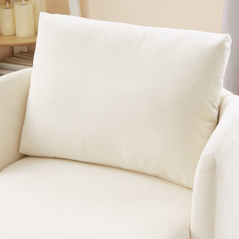 Chenille Swivel Barrel Chair