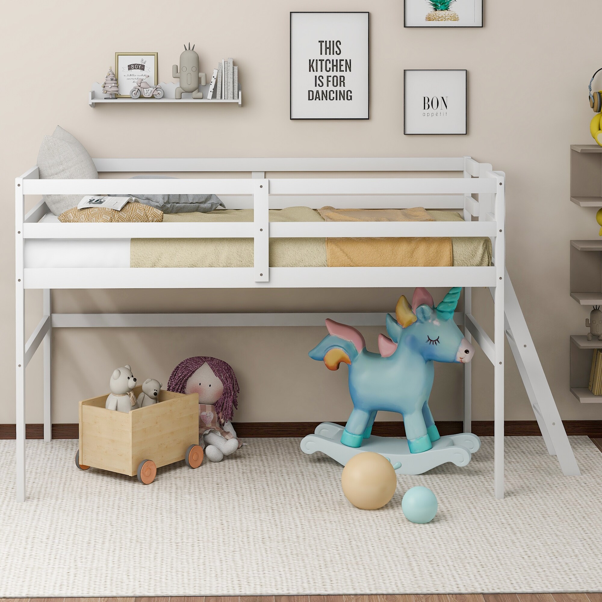 Merlyn twin clearance low loft bed