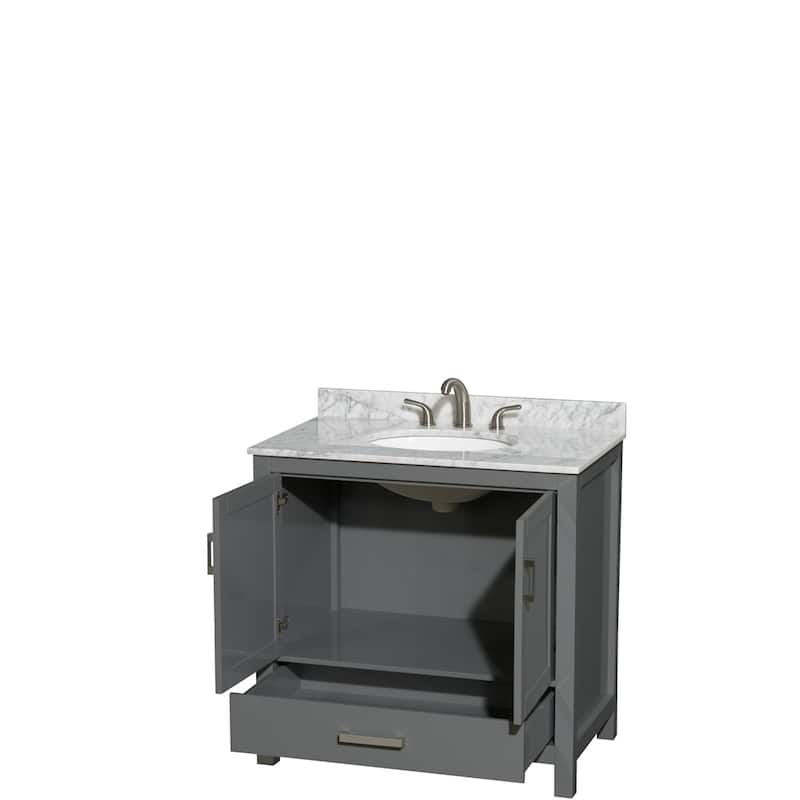 Wyndham Collection Sheffield Single Vanity Set