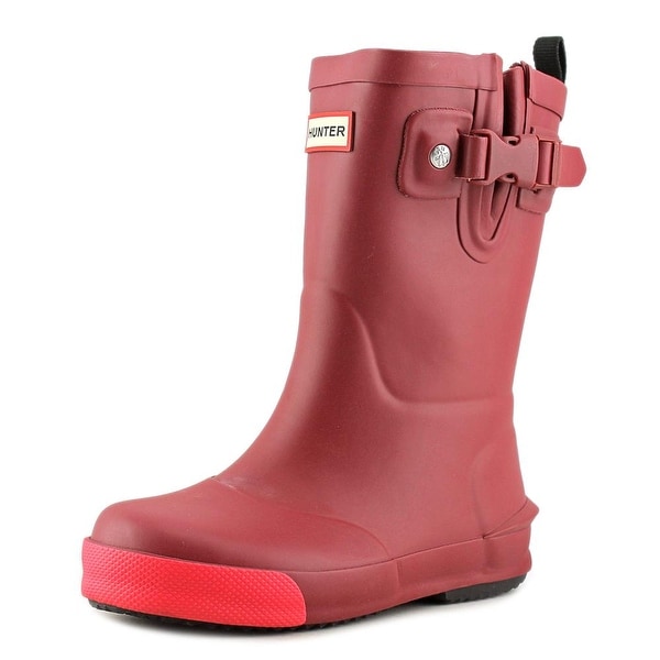Hunter Original Kids Youth Round Toe Synthetic Burgundy Rain Boot