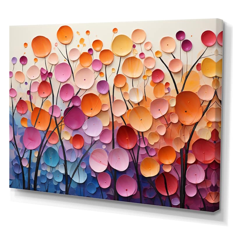 Designart "Colorful Mid Century Bold Breeziness II" Mid-century Canvas Art Print