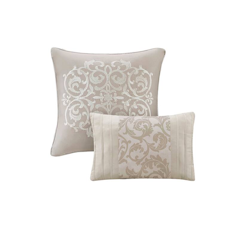 GDF Studio - Embroidered Comforter Set with Decorative Pillows