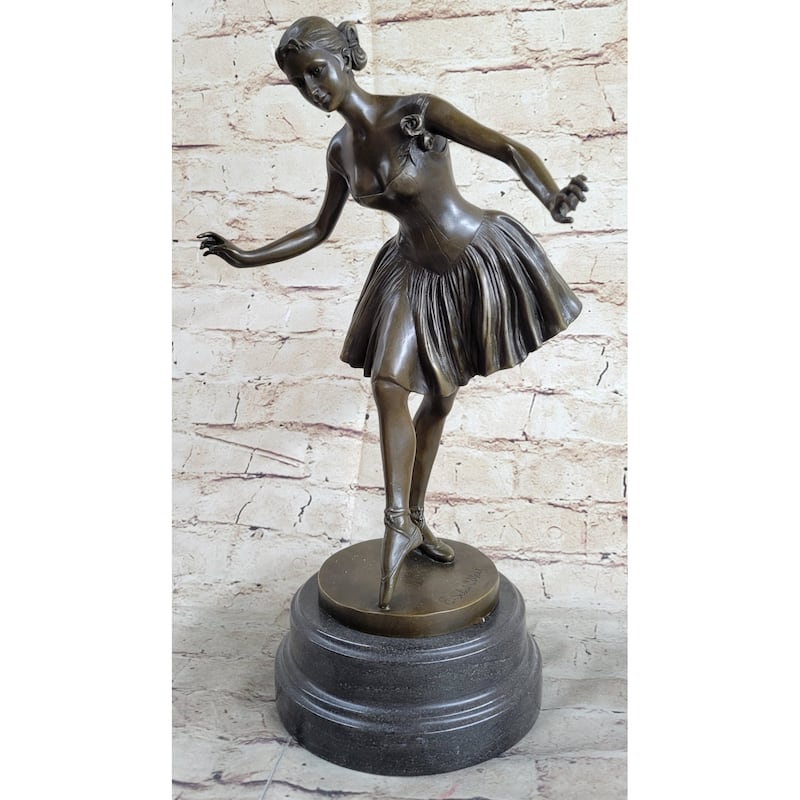 Natacha Nattova Ballerina Ballet Dancer Bronze Statue Sculpture Figure 15.5 Inches X 9 Inches