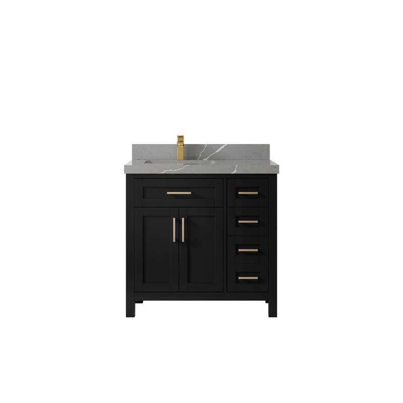 Willow Collections 36 in. W x 22 in. D Cambridge Left Offset Sink Bathroom Vanity with Countertop