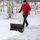 preview thumbnail 10 of 13, Snow Shovel with Wheels,29.1" W x 19.3" H Heavy Duty Snow Pusher for Driveway