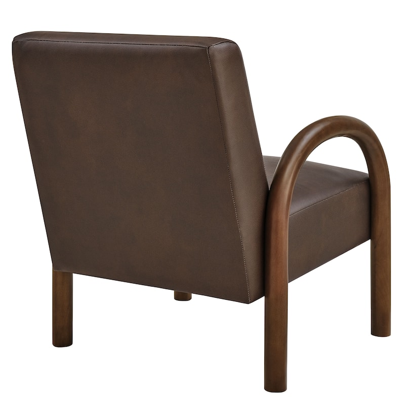 Lunet Faux Leather Upholstered Accent Chair