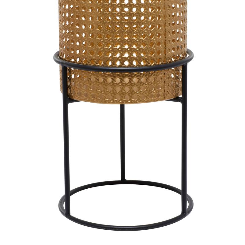 White Black or Gold Basket Style Glam Modern Planter Stands (Set of 3) - S/3 23", 19", 15"H